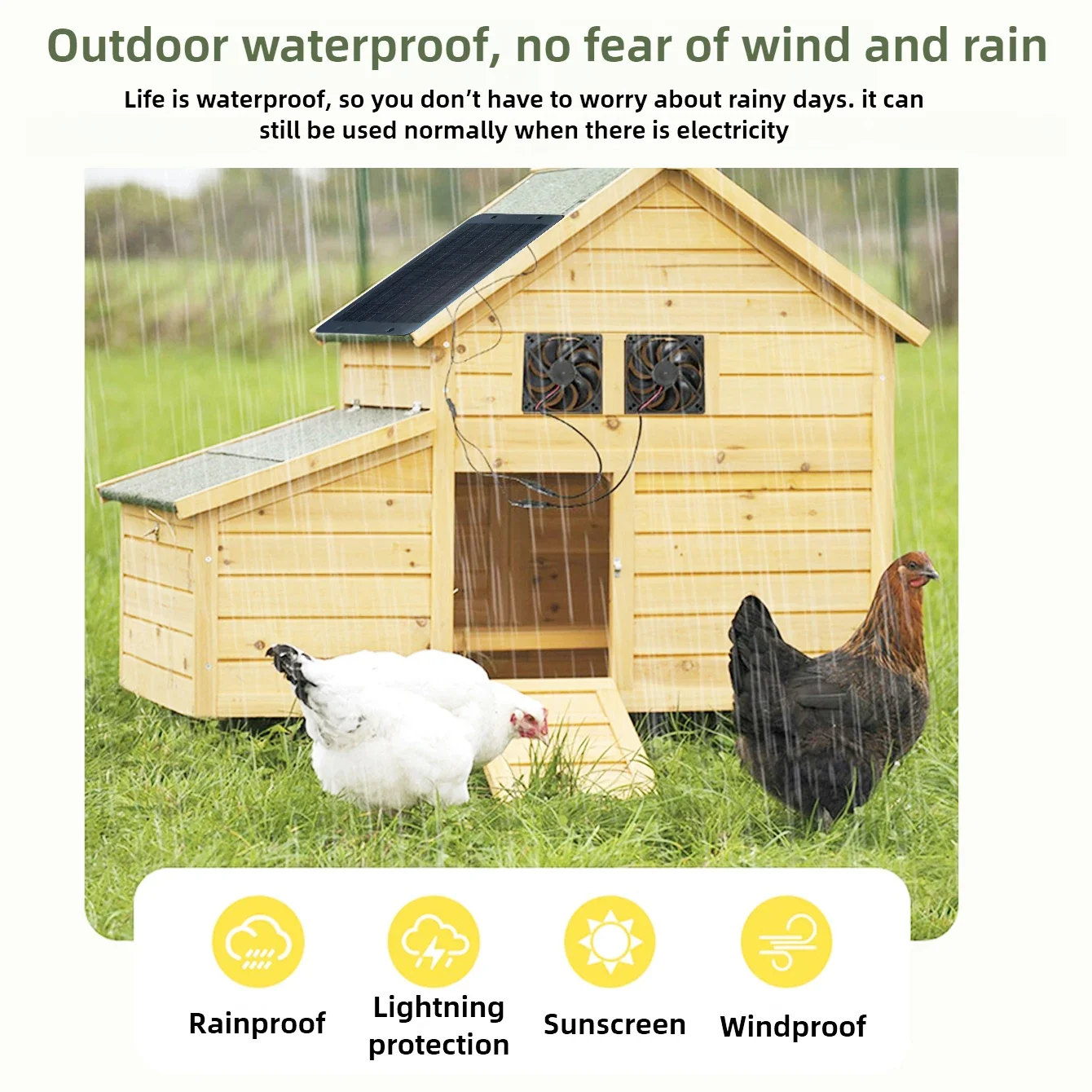 Solar Powered Waterproof Doubl - Outdoor Power Vent review and price