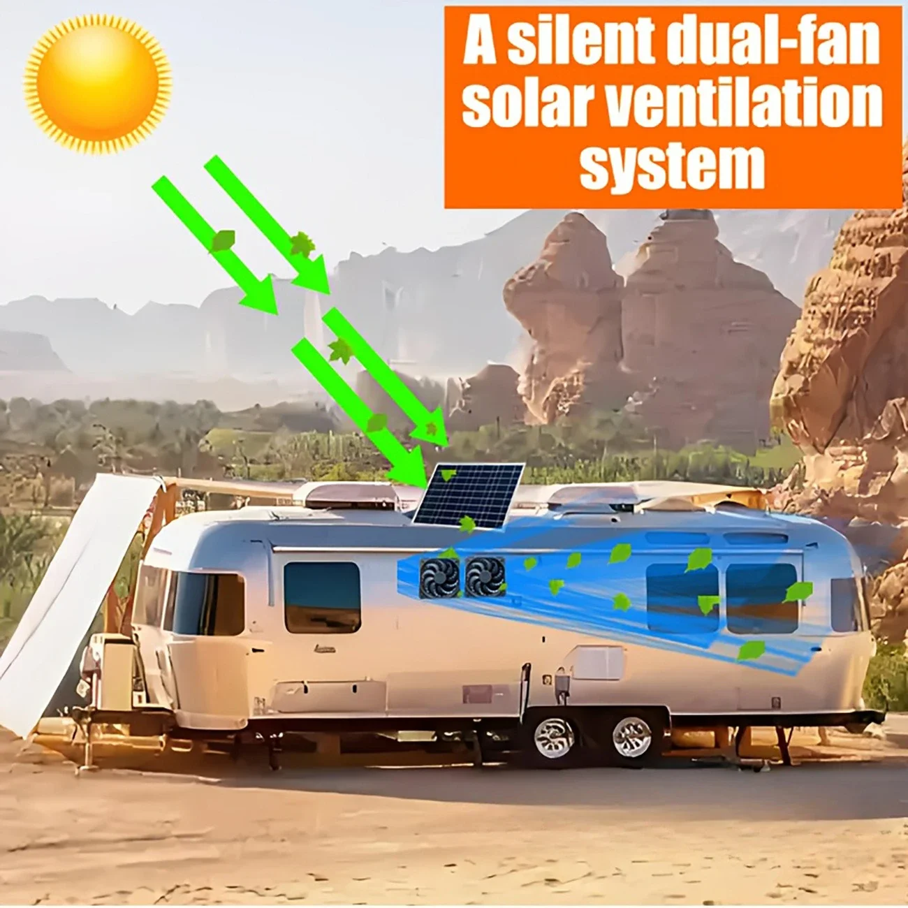 10W Solar Powered Dual Exhaust - Outdoor Power Vent review and price