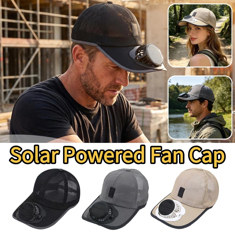 Unisex Solar Powered Fan Cap F - Outdoor Powersports review and price