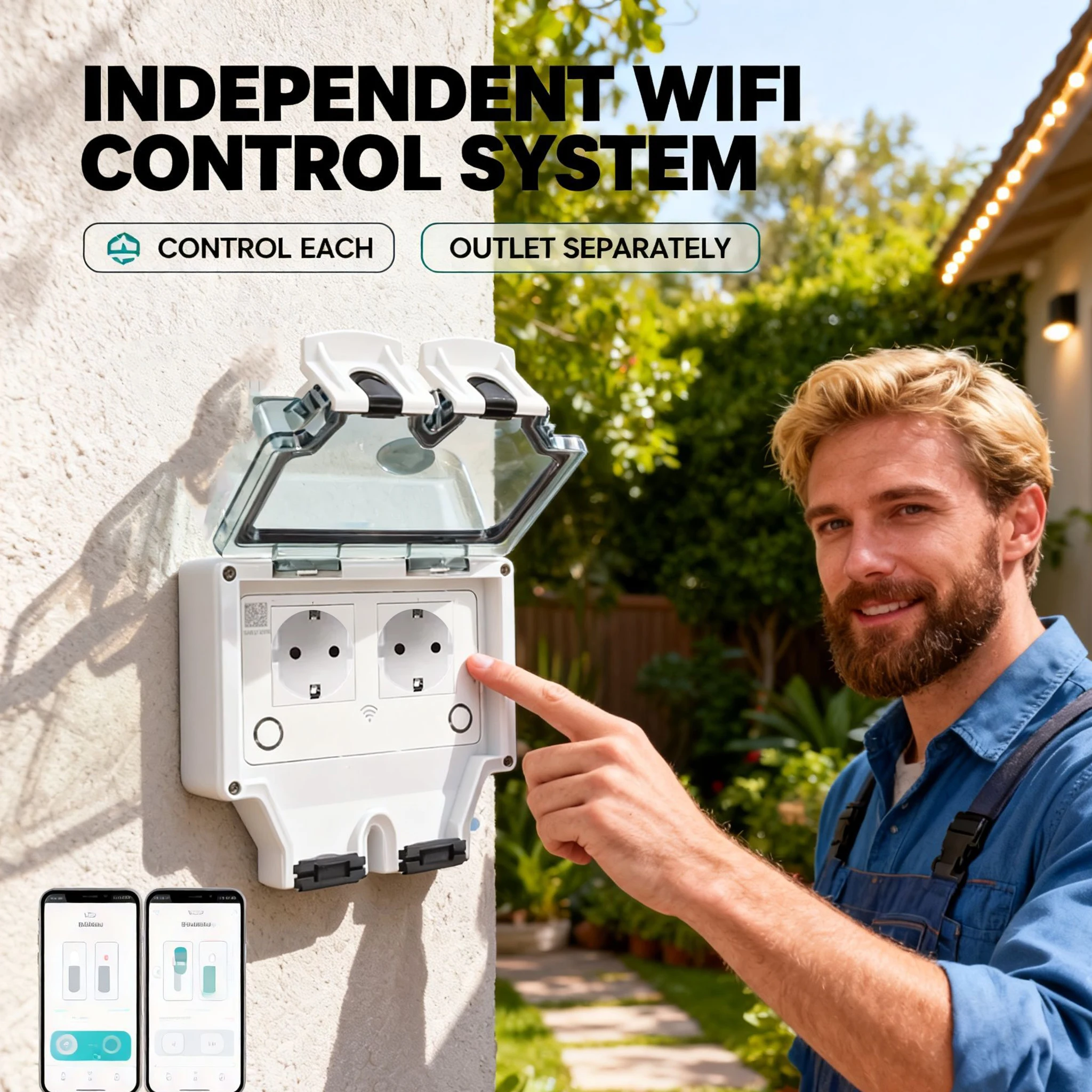 Tuya Waterproof Electrical Wal - Outdoor Power Equipment Brands review and price