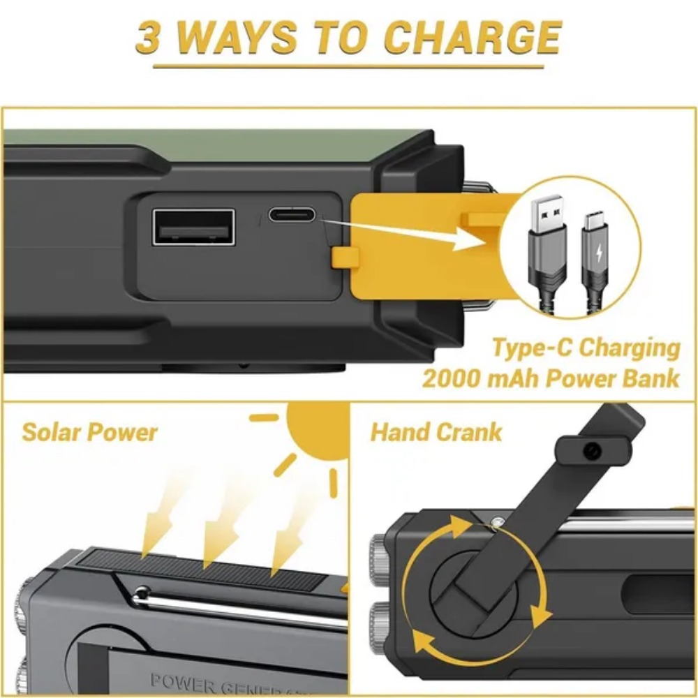 Emergency Solar Hand Crank NOA - Outdoor Power Equipment Brands review and price