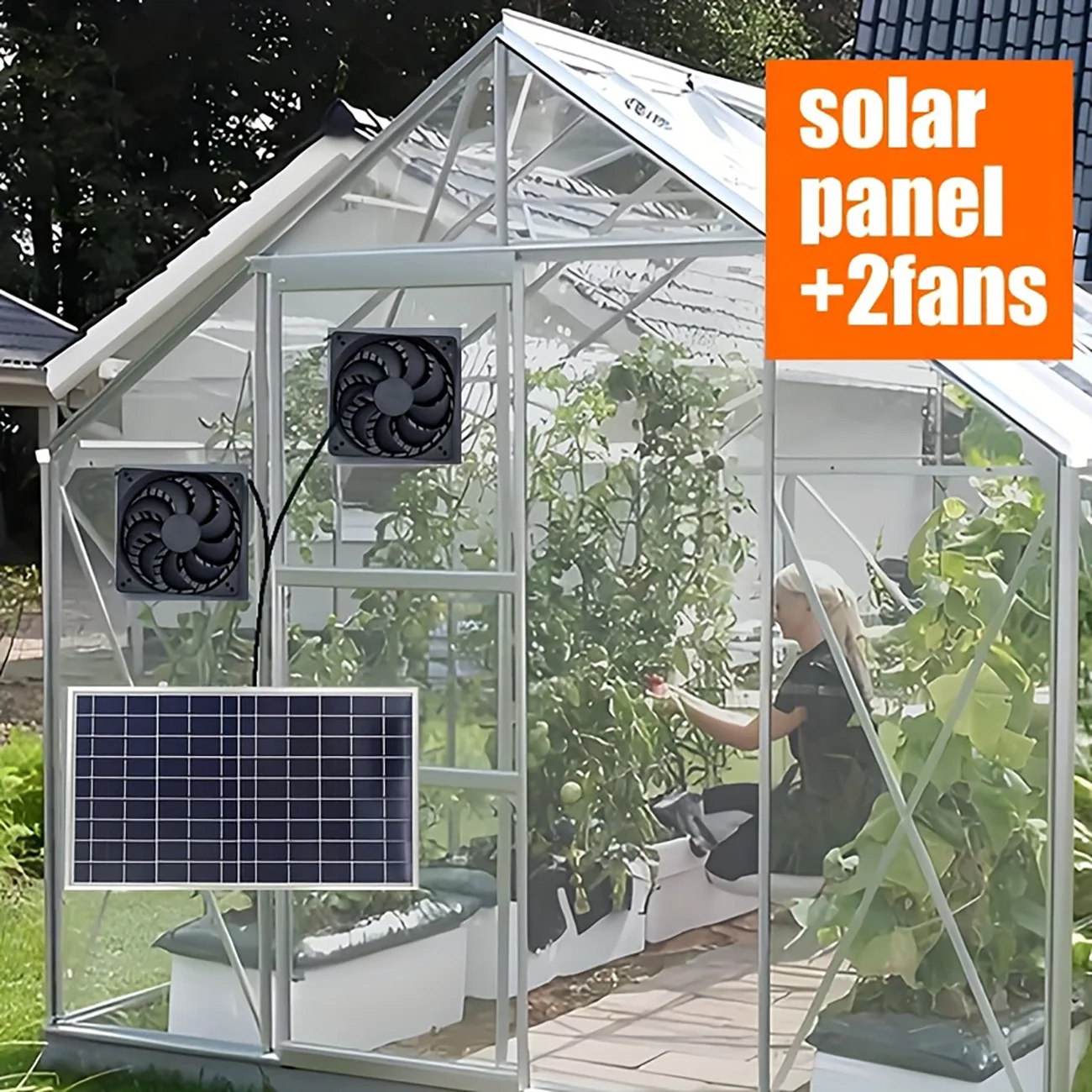 Solar 10W Dual Exhaust Fan Pow - Outdoor Power Vent review and price
